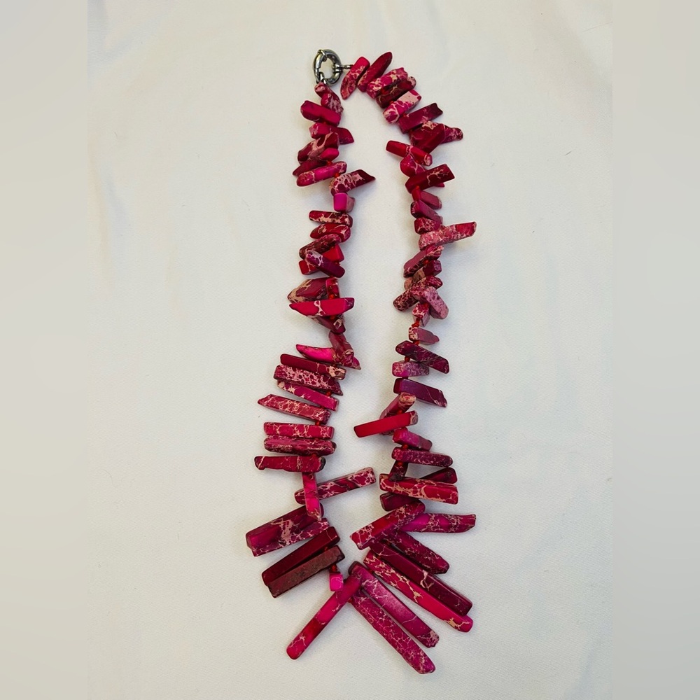 Vibrant Pink Coral Necklace